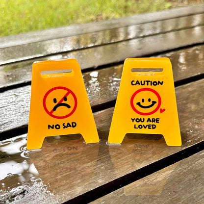 Caution Sign Acrylic Clips